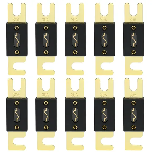 Miniatura 42 de Baomain Paquete de 2 fusibles ANL de 300 A a granel con terminales chapados en oro para audio de automóvil, amplificador, camión, barco, RV