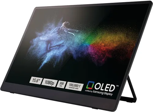 RICOH 150 Monitor Portátil de 15.6" Vivid OLED 350nit Ligero con Pantalla Táctil y Altavoces Duales - para Laptop, Computadora de Escritorio, Mac, PC