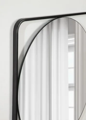 Miniatura 3 de Kate and Laurel Nobles Radius - Espejo esquinero enmarcado, 24x24, negro