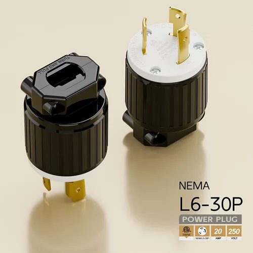 Miniatura 4 de Nema L16-30P Macho 30A 480V Enchufe de alimentación de CA de grado industrial, [ETL] NEMA L16-30P Enchufe de bloqueo, 3 polos, conexión a tierra