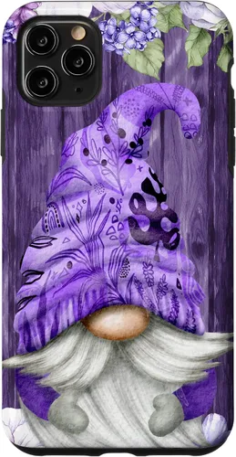 Miniatura 13 de Cute Purple Aesthetic Anemones Flower Pattern Lavender Gnome Case for iPhone 17