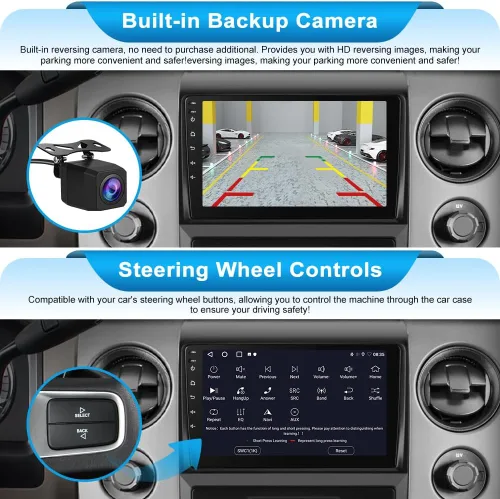 Miniatura 4 de Radio de coche para Ford F150 2009 2010 2011 2012, radio de pantalla táctil de 9 pulgadas de actualización con 2 GB + 32 GB, CarPlay/Android Auto