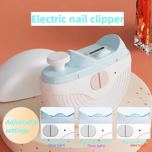 Miniatura 2 de Cortaúñas eléctrico inteligente para adultos mayores, recortador automático de uñas con 3 velocidades de potencia fuerte, recortador de uñas grueso