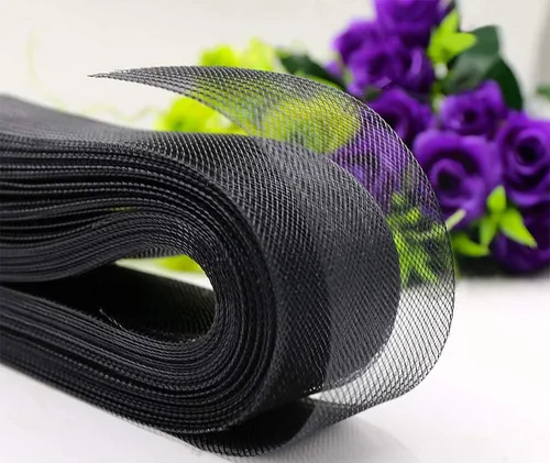 Miniatura 16 de Abbaoww Trenza de crin de caballo negra rígida de 1 pulgada de ancho, 25 yardas para coser vestidos de novia, vestidos de baile, accesorios para dar