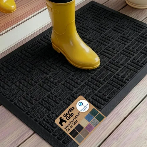 Miniatura 115 de Gorilla Grip - Tapete WeatherMax todoterreno 100% impermeable, caucho natural, resistente a manchas y decoloración, perfil bajo, interior y Grafito