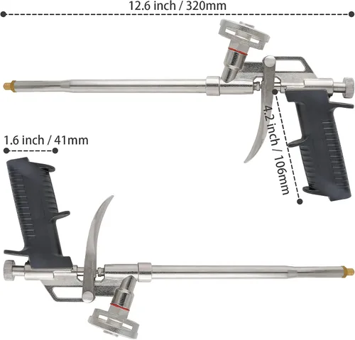 Miniatura 5 de Pistola de aplicación de sellador de pistola de espuma de PU, aplicador de pistola de espuma expansible de aislamiento por pulverización, pistola