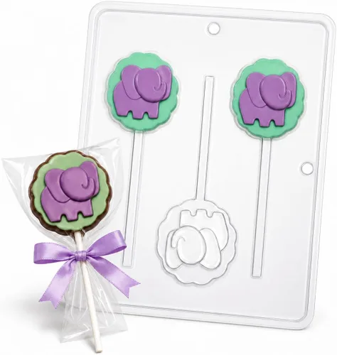Molde de caramelo de chocolate para piruletas de elefante bebé 697
