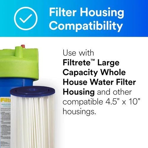 Miniatura 2 de Filtrete Sistema de filtro de agua plisado de gran capacidad 3WH-HDPL-F01 de toda la casa