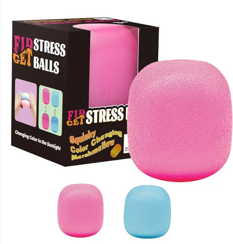 Miniatura 14 de Juguetes para ansiedad, pelotas antiestrés para niños y adultos, cambian de color en el sol, juguetes para ansiedad de azúcar de malta, bola de gel