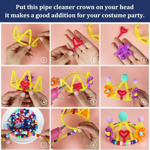 Miniatura 7 de Bundooraking 1000 limpiadores de tuberías negros, limpiadores de tuberías para manualidades, artes y manualidades, suministros de manualidades