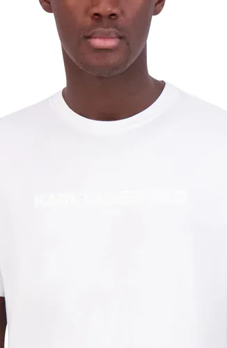 Miniatura 5 de Karl Lagerfeld Paris Mens Soft Crew Neck Tonal Logo Short Sleeve T-Shirt