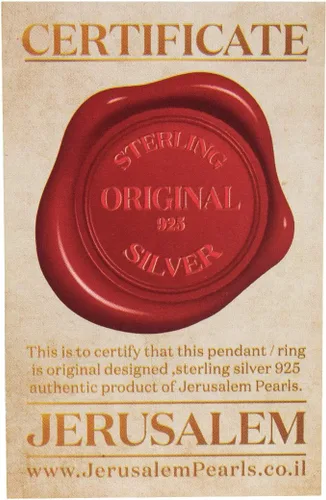 Miniatura 6 de Colgante clásico de plata 925 de estrella mesiánica de David con cruz, Israel Jerusalén Tierra Santa Regalo Plata maciza 925 Collar