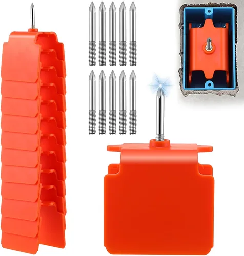 Miniatura 9 de Dreyoo Paquete de 6 Marcadores de Salida para Paneles de Yeso, Herramienta Localizadora de Cajas Eléctricas de Pared Seca de Marcado a Ciegas