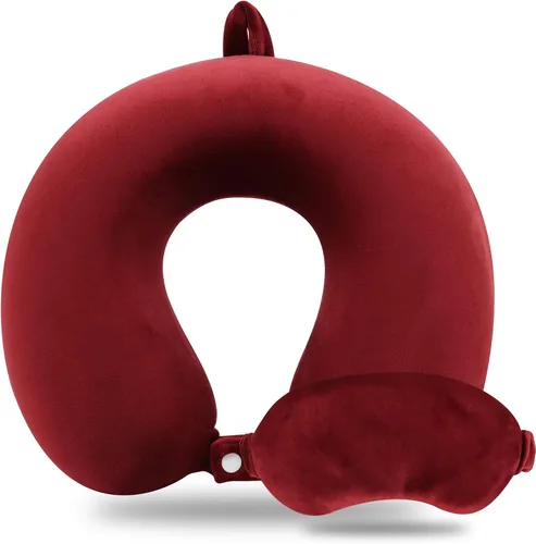 Miniatura 14 de Sexysamba Juego de almohadas de viaje de espuma viscoelástica pura para adultos, funda cómoda y extraíble, lavable a máquina, almohada de soporte