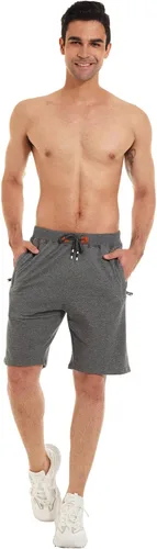 Miniatura 7 de QPNGRP - Pantalones cortos para hombre con cierre de cordón, cintura elástica