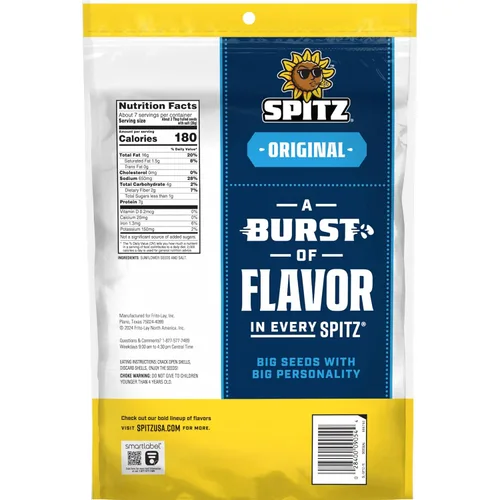 Miniatura 2 de Spitz Paquete de semillas de girasol, original, bolsa de aperitivos de 16 onzas