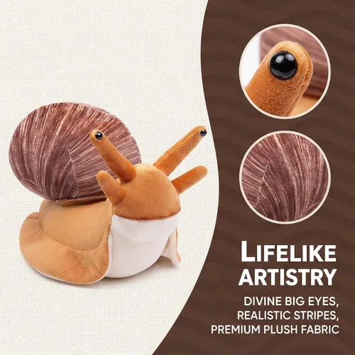 Miniatura 3 de Peluche de caracol – Juguete de peluche de caracol suave realista, 16 pulgadas, regalo realista para niños