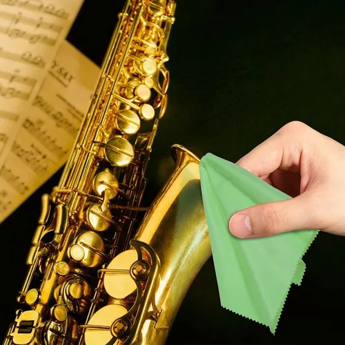 Miniatura 8 de Paquete de 4 paños de guitarra de 12 x 12 pulgadas, gamuza de fibra ultrafina, paños de pulido de felpa para instrumentos musicales, paños de pulido
