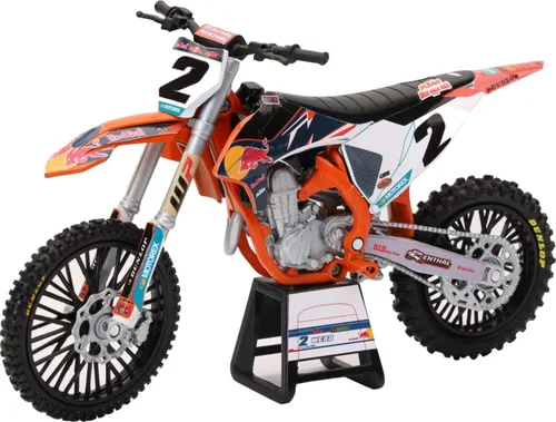 KTM 450 SX-F Motocicleta #2 Cooper Webb Red Bull KTM Factory Racing 1/12 Modelo fundido a presión por New Ray
