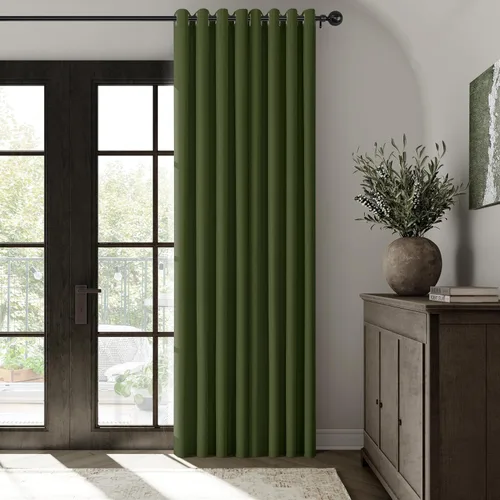 Miniatura 92 de ChrisDowa Cortinas 100% Opacas de Abedul Sólido de 45 Pulgadas de Largo, 2 Paneles para Dormitorio y Sala de Estar, Estilo Granja Oscurecedoras