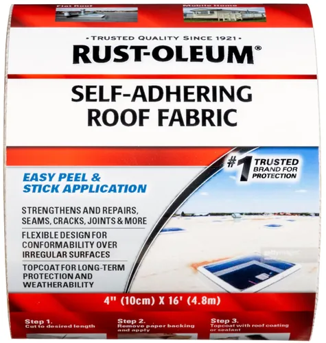 Miniatura 2 de Rust-Oleum Cinta autoadhesiva para techos de tela, rollo de 4 "x 16