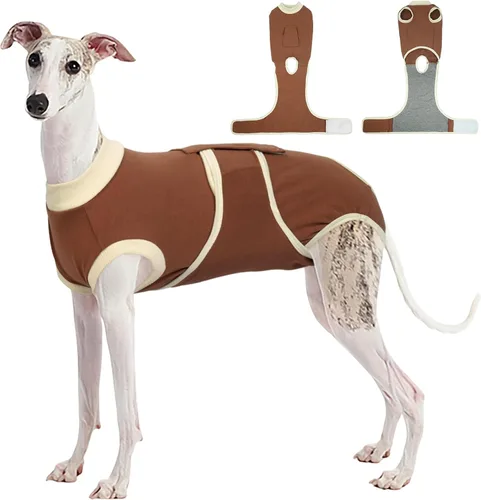 Miniatura 31 de Kuoser Traje de recuperación para perros, traje suave de esterilización para perros para recuperación de cirugía femenina, traje de recuperación