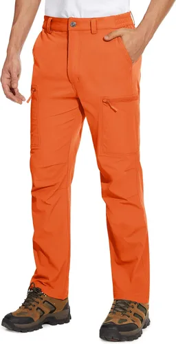 Miniatura 19 de MAGCOMSEN Pantalones de senderismo para hombre, 6 bolsillos, resistentes al agua, pantalones de trabajo de pesca Ripstop, ligeros, de secado rápido