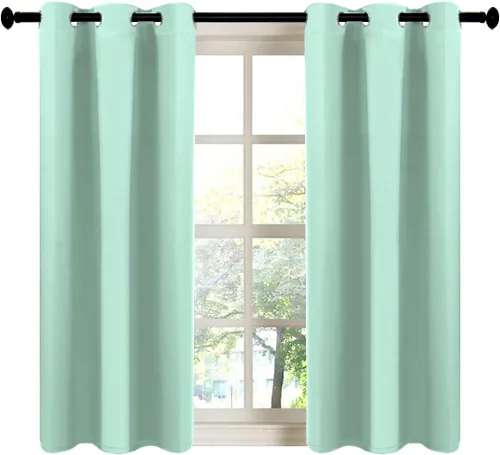 Miniatura 91 de LA PALMA Cortinas opacas con aislamiento térmico y ojales, para sala de estar, dormitorio, paquete de 2 paneles