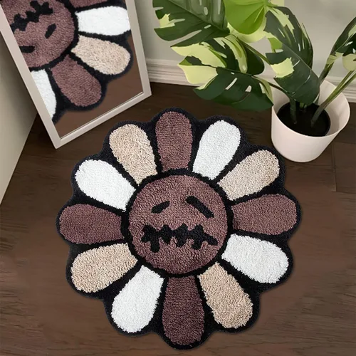 Miniatura 9 de Trippy Alfombra de Cara Feliz Alfombras Geniales Tufted de Secado Rápido Tapetes de Baño para Baño Antideslizantes Tapete de Baño Absorbente de Agua