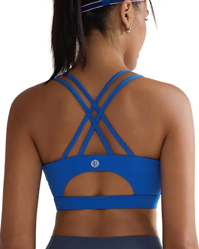 Miniatura 132 de Brasieres deportivos para mujer, con relleno, tipo camiseta sin mangas, sexis, con espalda cruzada, de alto impacto, largos, ideales para practicar