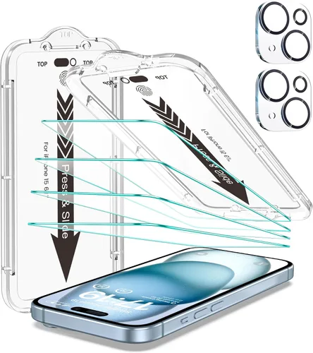 Miniatura 35 de EZ-GLAZ - Paquete de 4 + 2 protectores de pantalla de privacidad para iPhone 13 [6.1 pulgadas] con protector de lente de cámara