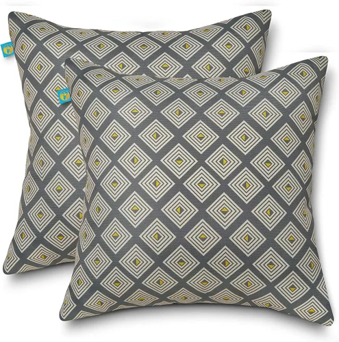 Miniatura 19 de Duck Covers Almohadas decorativas resistentes al agua, 18 x 18 pulgadas, paquete de 2, flamenco para después de fiesta, cojines de asiento de silla