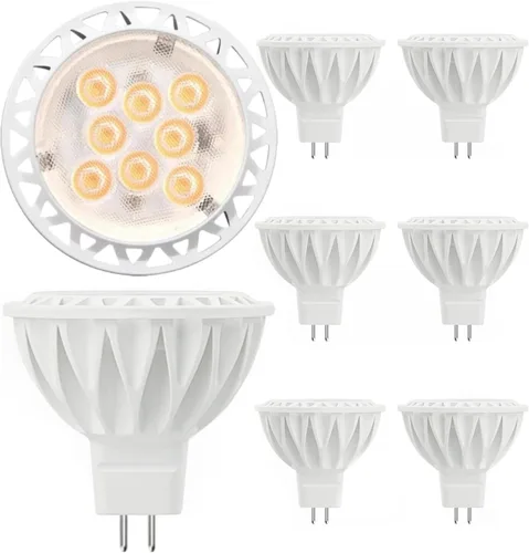 Miniatura 15 de Paquete de 12 bombillas LED MR16, equivalente a 50 W, 5000 K luz blanca diurna 5 W GU5.3 MR16 12 V, ángulo de haz de 38 grados para paisaje, 5000K