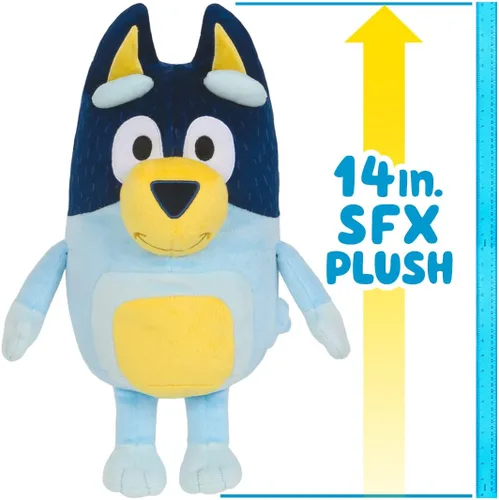 Miniatura 4 de Bluey - Peluche parlante Bandit (papá) de 14 pulgadas con 9 frases y tema musical
