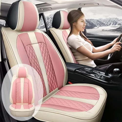 Fundas de asiento de automóvil para Toyota RAV4 Hybrid 2016-2021, juego de fundas de asiento de automóvil de piel sintética para asientos delanteros