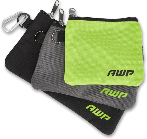 Bolsas de herramientas auxiliares AWP con mosquetones, accesorio para cinturón de herramientas, tres tamaños diferentes, paquete de 3