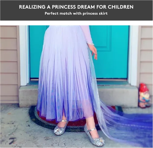 Miniatura 6 de Zapatos de vestir para niñas, Mary Jane, boda, fiesta, talón, lazo con purpurina, zapatos de princesa con flores para niños pequeños