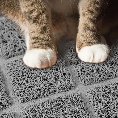 Miniatura 4 de Niubya Tapete de arena para gatos de alta calidad, tapete para caja de arena con respaldo antideslizante e impermeable, tapete suave para patas
