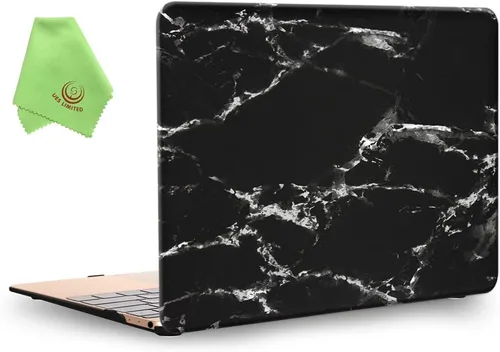 Miniatura 30 de Carcasa para MacBook Air de 13 pulgadas, UESWILL, carcasa rígida mate de tacto suave para MacBook Air de 13 pulgadas (Modelo A1466 / A1369) de Negro