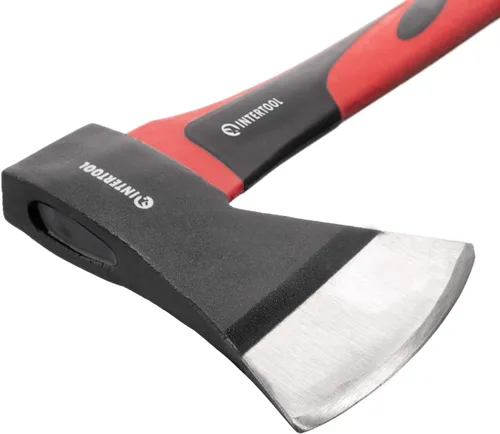 Miniatura 4 de INTERTOOL Hacha de hacha de hacha de camping de 15 pulgadas, herramienta compacta de división de madera con mango de fibra de vidrio resistente a
