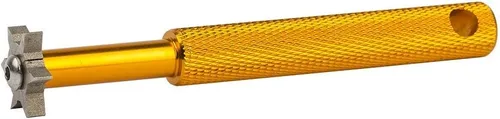 Miniatura 15 de HIFROM Afilador de ranuras con 6 cabezales – Afilador de ranuras para palos de golf, herramienta de reranurado y limpiador para todos los hierros