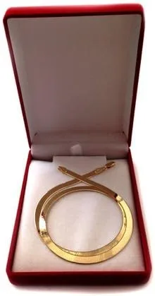 Miniatura 4 de Jewelry Affairs Collar de cadena de espiga imperial de oro macizo amarillo de 14 k, 0.185 in