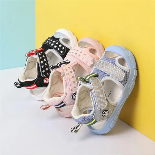 Miniatura 5 de Sandalias de verano para niños pequeños, sandalias deportivas para niños, puntera cerrada, correa atlética, zapatos de agua para playa