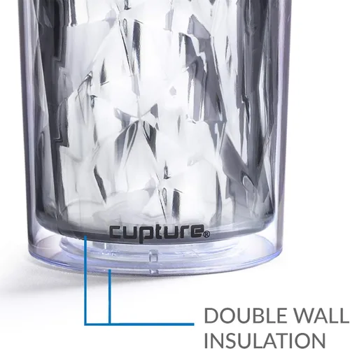 Miniatura 5 de Vaso para batido de cristal con cierre y bloqueo para bebidas frías y calientes Cupture, de 22 oz, Negro diamond