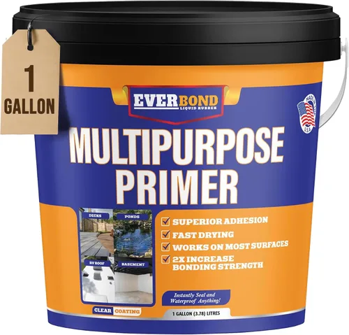 Imprimación Multiusos - Impregnador para Recubrimientos de Techo - Uso en Goma EPDM, Madera, Fibra de Vidrio, Concreto y Superficies Metálicas -