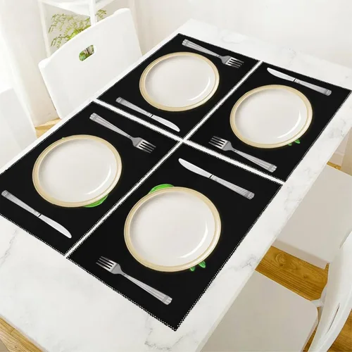 Miniatura 5 de Green Parrot Placemats Set of 6 Resistant Table Mats Washable Place Mats for Dinner Party Table Decoration
