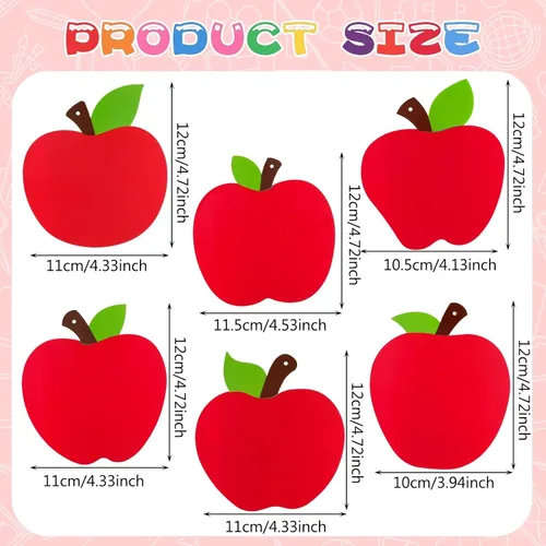 Miniatura 2 de JULMELON Paquete de 36 tarjetas para rascar con diseño de manzanas para el regreso a clases, tarjetas para rascar arcoíris con cintas de lápiz