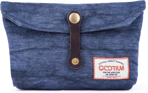Gootium Pequeña bolsa de viaje Monedero estilo sobre vintage, bolso de mano de maquillaje, organizador de accesorios, soporte para herramientas