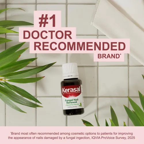Miniatura 5 de Kerasal Solución de reparación de uñas de renovación con aceite de árbol de té para clavos descoloridos y dañados, 0.33 oz