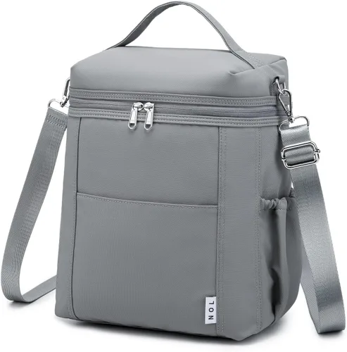 Miniatura 33 de NOL Natural Organic Lifestyle - Loncheras aisladas para mujer, bolsa enfriadora, ligera, de nailon, impermeable, para el trabajo